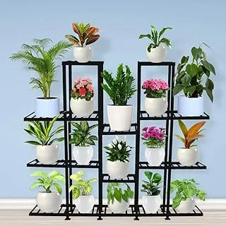 TrustBasket Orian Planter Stand (Black) â€“ Plant Stand Flower Pot Holder/Multipurpose Planter Stand Indoor/Outdoor use