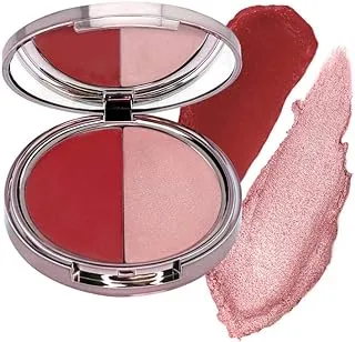 Girlactik USA. Cream Powder Blush & Cheek Tint Duo. Matte Shimmer Finish. Lighweight, Pigmented, Buidable Coverage. -Glow Duo Blush, L'Amour