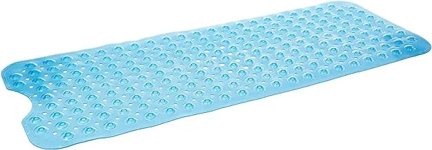 COOLBABY Anti slip Bath Mat Shower Mat With Suction, Blue, Large