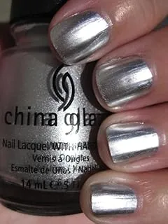 China Glaze Nail Lacquer With Hardeners - 14 Ml, Millennium - Silver