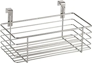 WENKO Clip-on basket Small, Chrome plated metal, 24 x 11.5 x 15 cm, Chrome