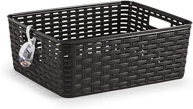 Plasticforte Rattan Basket, 10 Litre Capacity