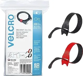 VELCRO Brand Cable Ties, 100Pk - 8 X 1/2