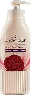 Enchanteur Satin Smooth - لوشن عود آمور بخلاصة الصبار وزبدة الزيتون للحصول على بشرة ناعمة ، لجميع أنواع البشرة ، 500 مل