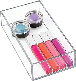 Idesign Clarity Plastic Drawer Organizer, Storage Container For Cosmetics, MakEUp, And Accessories On Vanity, Countertop, Bathroom, Or Cabinet, 8