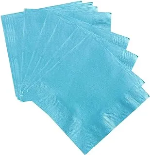 PARTY TIME - Napkins Set of 12 Pieces Table Paper Napkins - Soft Dinner Napkin for Weddings, Parties, Restaurant, Events etc. (Light Blue)