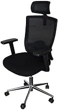 Mahmayi Sleekline T01B Modern High Back Office Chair Ergonomic Executive Chair Computer Chair,Adjustable Height Thick Padded Metal Base Conference Chair For Home Office Swivel Adjustable Chair Black