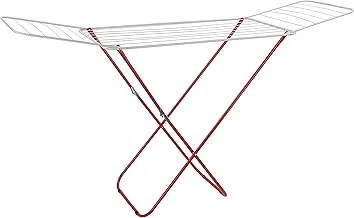 RoyalFord Cloth Dryer, Iron Wire and Frame, RF10174 Durable Metal Drying Rack Multifunctional Air Dryer Ideal for Indoor and Outdoor, RED,WHITE