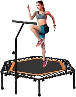 Coolbaby Trampoline Trampoline 45 بوصة Gym Hexagonal Trampoline للكبار السلامة بنجي الترامبولين للياقة البدنية في الأماكن المغلقة الترامبولين برتقالي