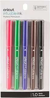 Cricut Infusible Ink Markers, Basic Medium-Point Markers (1.0), 5 Count