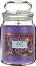 Aladino Large Jar Lavender Scented Candle 100 Hours Glass Jar