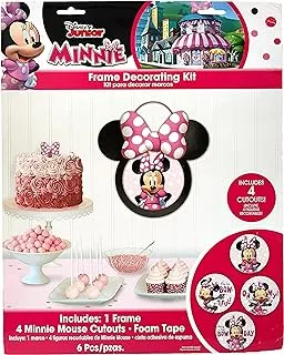 amscan Minnie Mouse Cutouts and Wall Frame Decorating Kit 5 Pcs