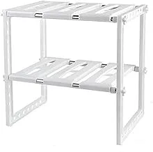 ECVV Expandable Under Sink Kitchen Adjustable Storage Organizer Multipurpose Rack