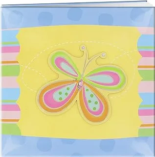 Pioneer 12 Inch By 12 Inch Postbound Applique Cover Memory Book, Butterfly