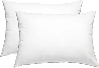 Hotel Linen Klub DEYARCO Princess Cushion Filler 2Pc Set, 65Gsm Microfiber Supersoft, 280 Grams Filling, Size: 30X50Cm, White