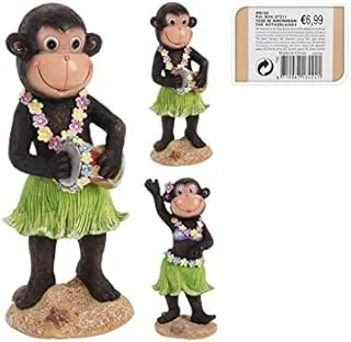 Dubai Garden Centre KI Tropical Polystone Monkey Garden Ornament, Multicolour