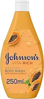 Johnson's Body Wash - Vita-Rich, Smoothing Shower Gel, Papaya, 250ml