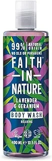 غسول الجسم Faith In Nature باللافندر والمسك ، 400 مل