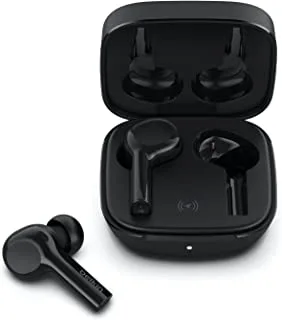سماعات أذن لاسلكية Belkin SoundForm Freedom True ، (سماعات بلوتوث مع علبة شحن لاسلكية IPX5 معتمدة من العرق والماء مع جهير عميق لأجهزة iPhone و Android والمزيد) - أسود
