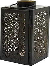 Home Town Lantern Metal Black Candle Holder,17X10Cm