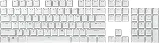 Corsair Pbt Double-Shot Pro Keycap Mod Kit – Double-Shot Pbt Keycaps – Arctic White – Standard Bottom Row – Textured Surface – 1.5Mm-Thick Walls – O-Ring Dampeners