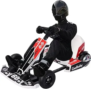 COOLBABY Crazy Drift Electric Scooter Go Cart Kating Car, Battery Powered 4 Wheel Racer For Kids, Adult Pedal Cars For Outdoor, Ride On Toy