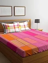 Portico Marvella Collection Flat Queen Bedsheet Set, Printed, Multi-Colour, 224X254Cm, 8044271