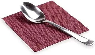 Paper Cocktail Napkins, 2 Ply Disposable Beverage Napkins - Bordeaux With Black Threads 8