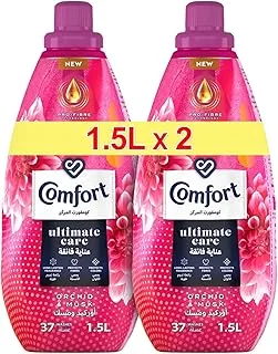 COMFORT Concentrated Fabric Softener Orchid & Musk, for long lasting fragrance 1.5L x 2 (Pack of 2)