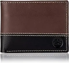 Timberland Men's Leather Passcase Wallet Trifold Wallet Hybrid