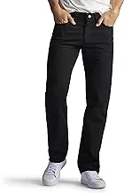 Lee Men's Regular Fit Straight Leg Jean, Double Black, 34W / 34L