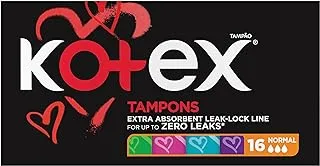 Kotex Silky Cover, Size Normal, 16 Tampons