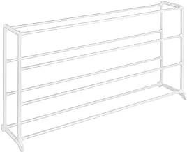 Whitmor 6780 3139 WHT White Resin 20 Pair Shoe Rack, 20 Pair (4 Tier)