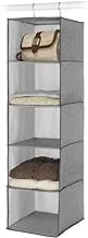 Whitmor Hanging Accessory Shelves 5 Open Sweater Shelves Crosshatch Gray