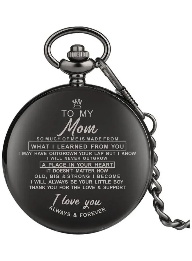 YASH Retro Style I Love You MoM Quartz Pocket Watch