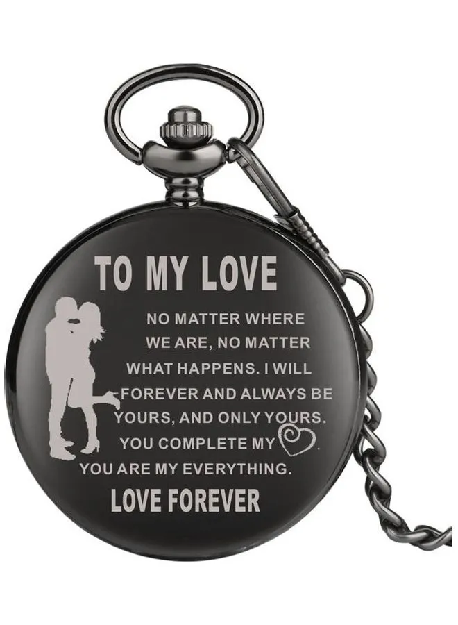 YASH Retro Style Love Forever Quartz Pocket Watch