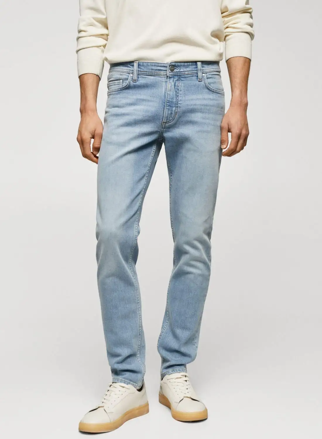 Mango Man Mid Wash Slim Fit Jeans