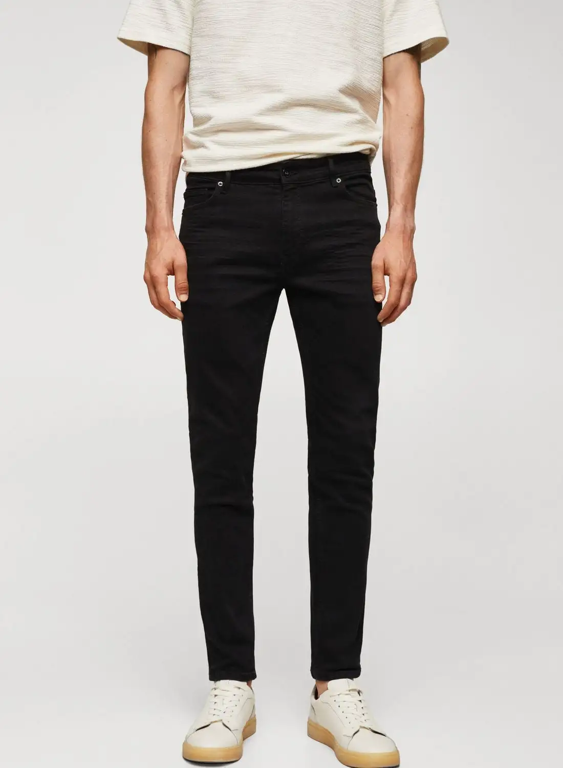 Mango Man Rise Wash Skinny Fit Jeans