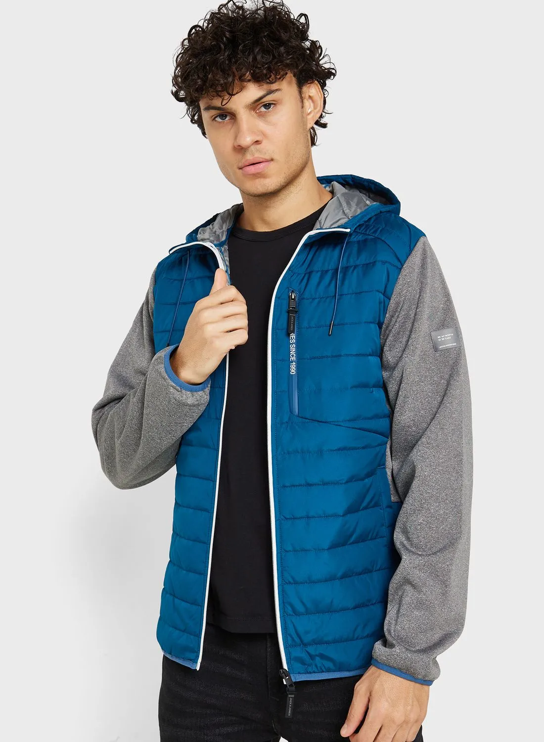 JACK & JONES Zip Through Puffer Jacket