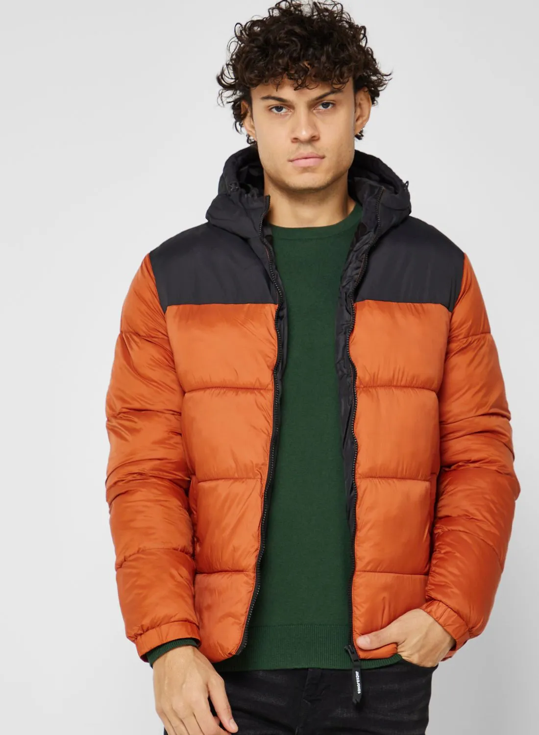 JACK & JONES Zip Through Puffer Jacket