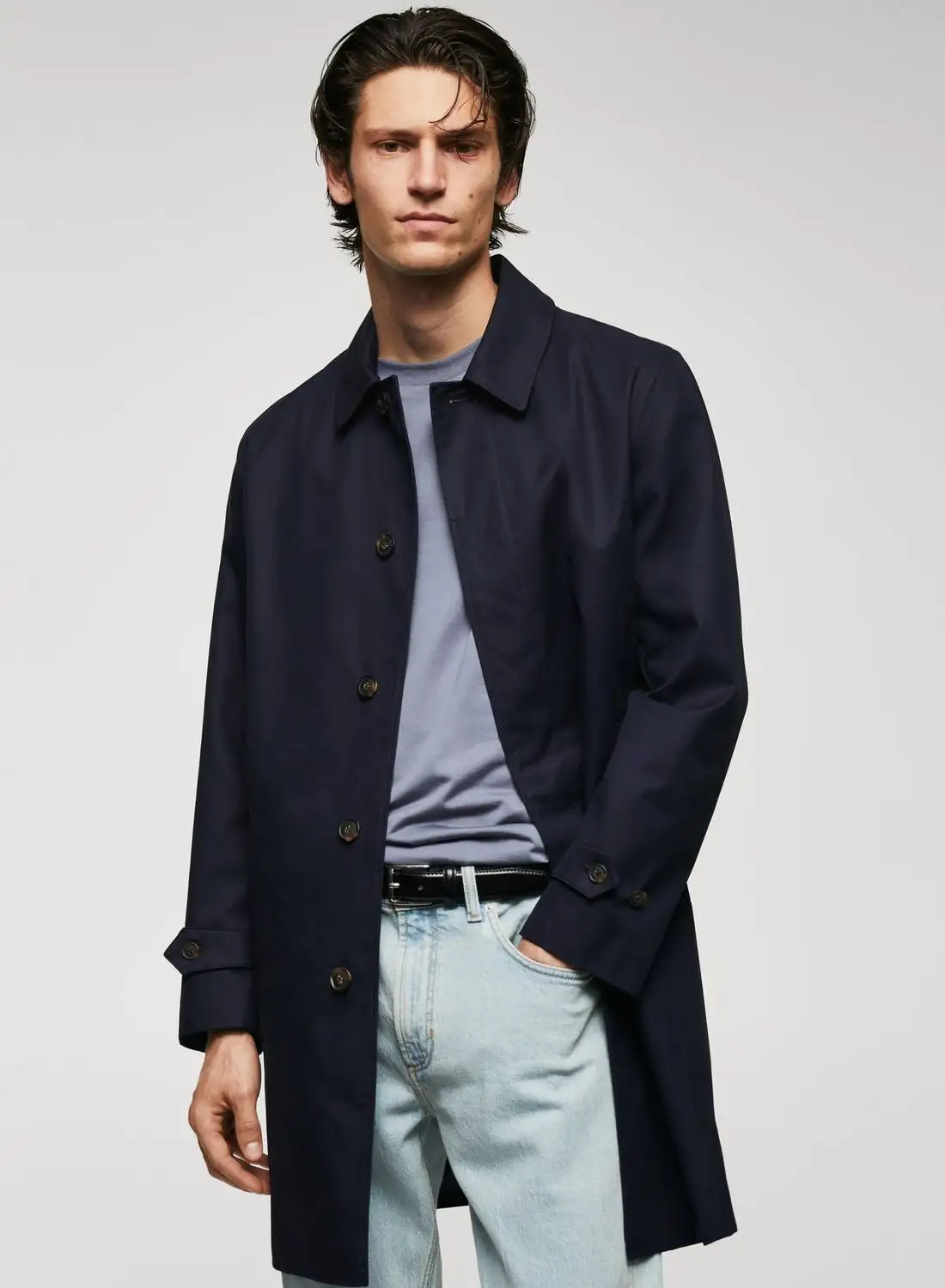 Mango Man Essential Water Repellent Trench Coat