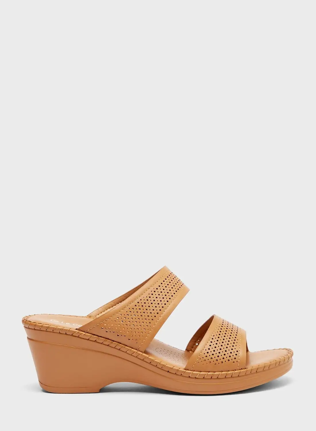 Le Confort Double Strap Wedge Sandal