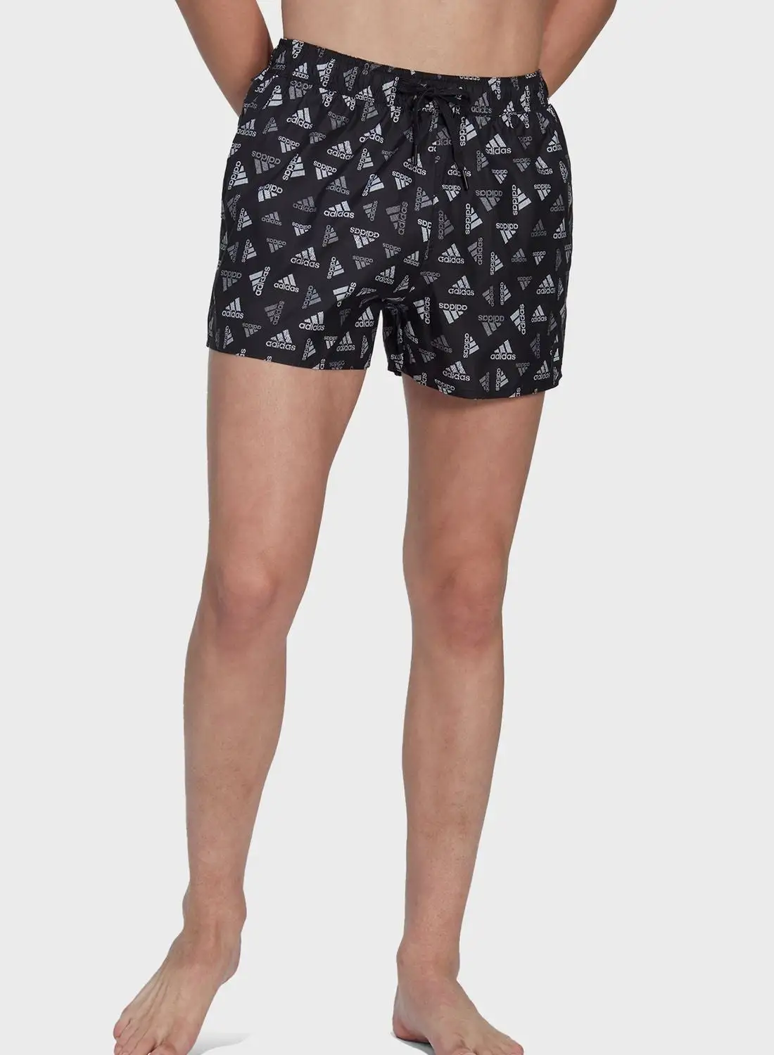 Adidas Logo Print Clx Swim Shorts Very Short Length