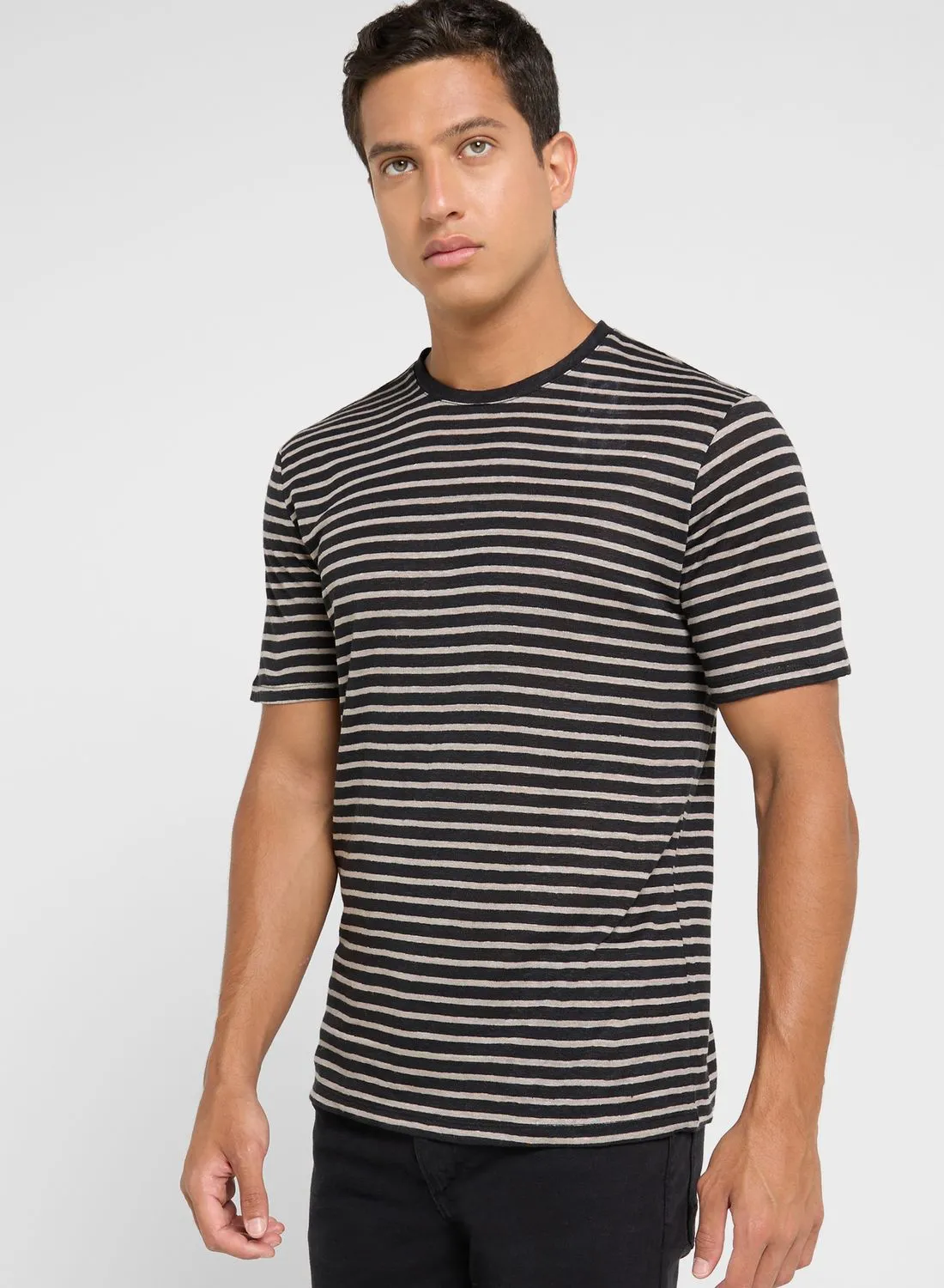 Mango Man Stripe Crew Neck T-Shirt