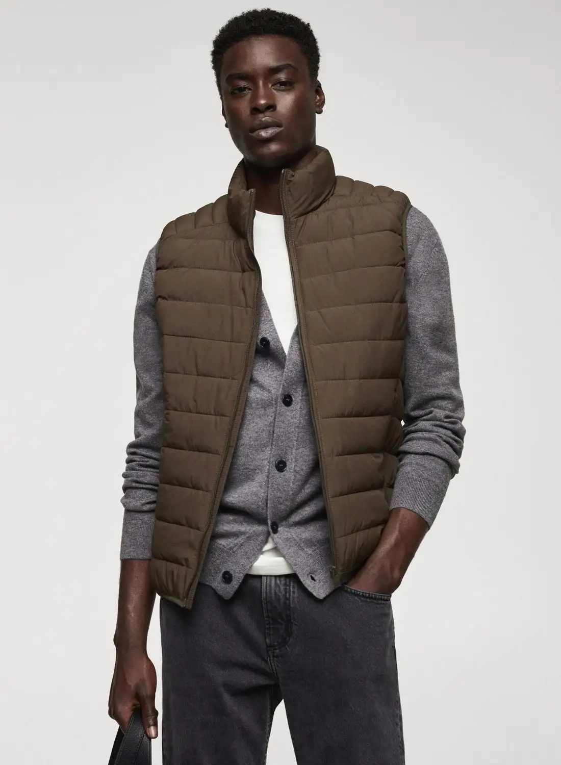 Mango Man Sleeveless Puffer Jacket