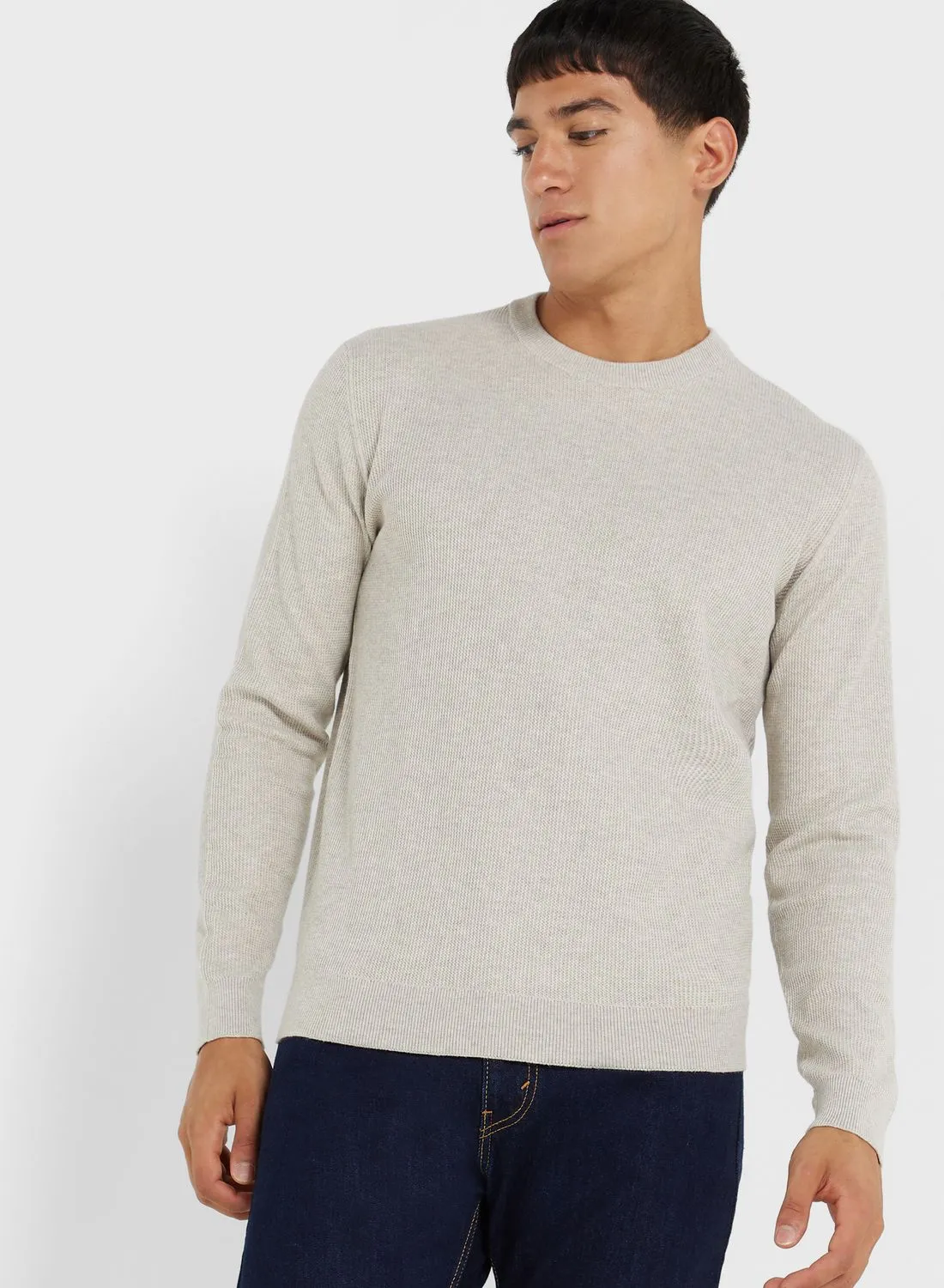 Mango Man Essential Crew  Neck Sweater