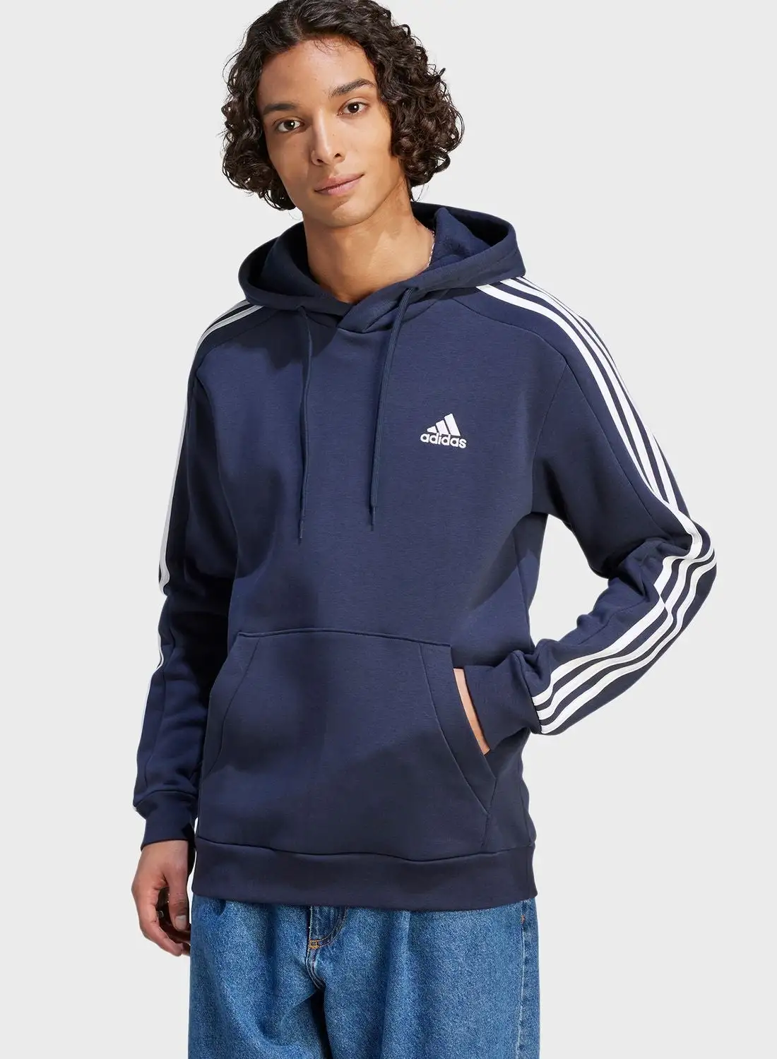 Adidas 3-Stripes Fleece Hoodie