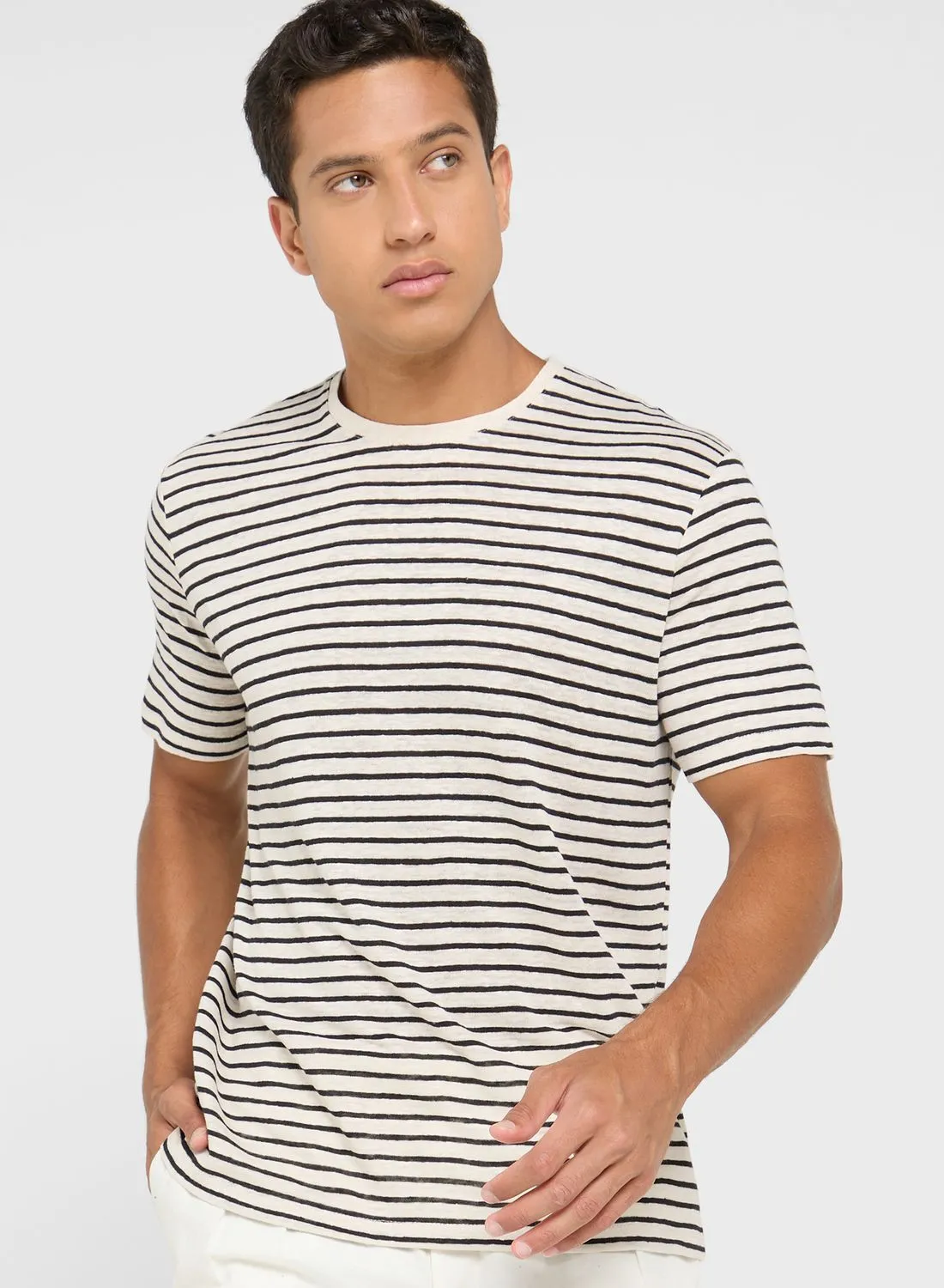 Mango Man Stripe Crew Neck T-Shirt