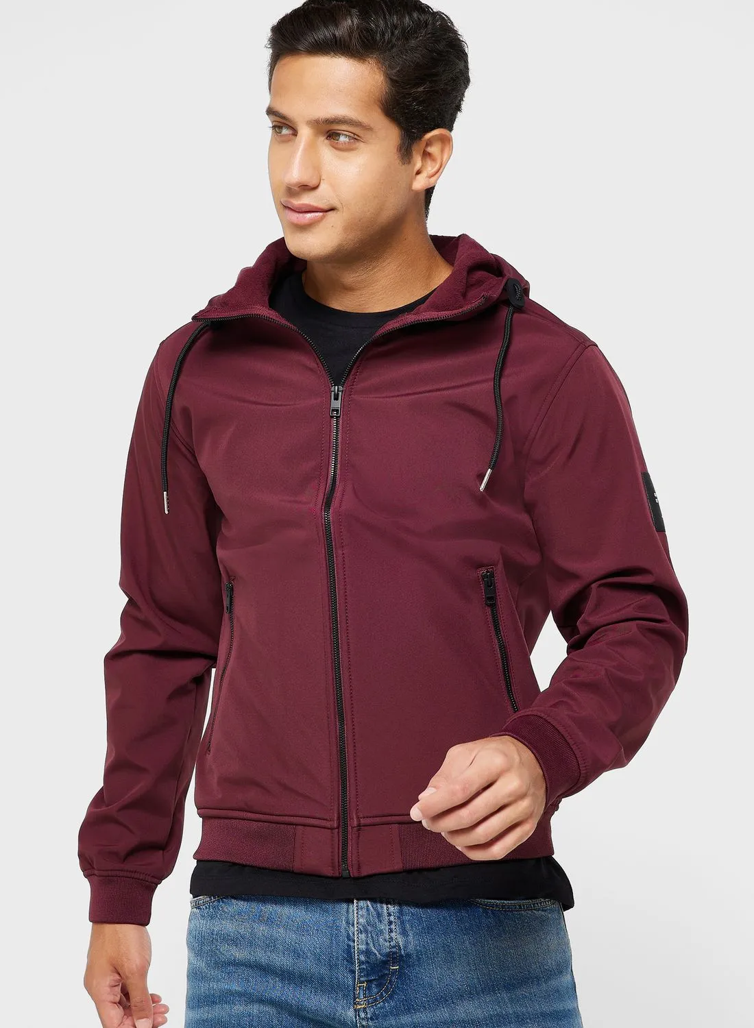 JACK & JONES Zippered Hooded Jacket