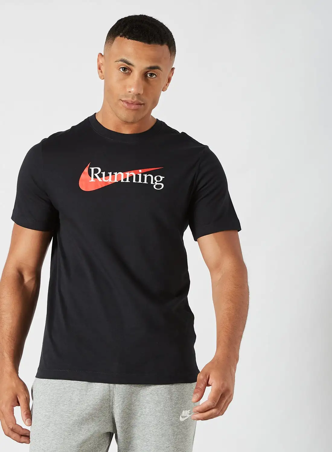 Nike Running Short Sleeve T-Shirt Black